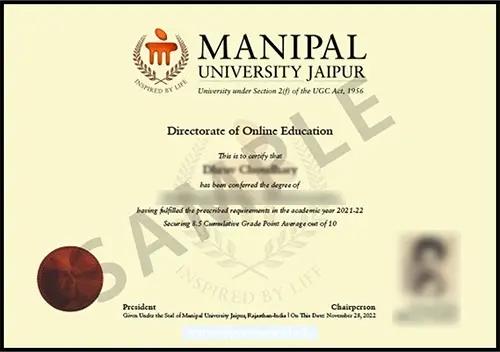 Sample Degree Certificate